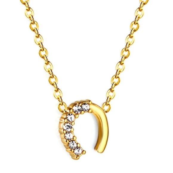 Jewelry - U-shaped pendant with diamond necklace 43